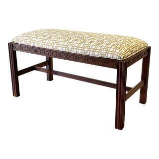 American of Martinsville Custom Upholstered Bench For Sale