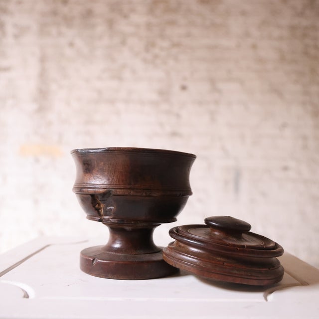 French 19th Century French Wooden Tobacco Pot For Sale - Image 3 of 4