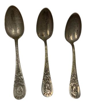 1893 Columbian Exposition Chicago Spoons- Set of 3
