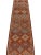 Tribal Vintage Tribal Kilim Runner in Rust Brown, Orange and Blue Geometric Patterns For Sale - Image 3 of 8