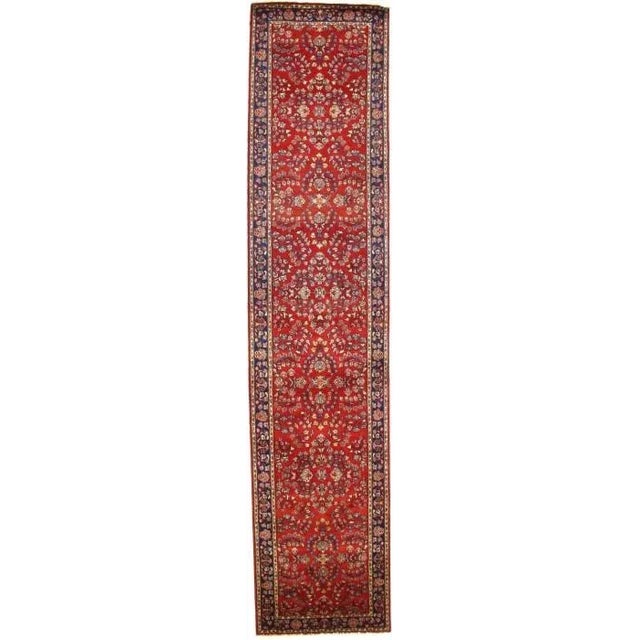 Traditional 2020s Red Sarouk Runner For Sale - Image 3 of 3