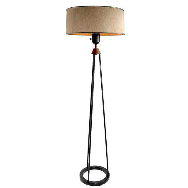 Mid Century Tripod Floor Lamp by Robert Bulmore C 1950's For Sale - Image 9 of 11