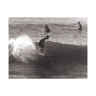 Black & White Vintage Surfer Photo X For Sale