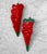 Vintage Oddity Red Chili Pepper Face Chalkware Wall Hanging Sculptures - a Pair For Sale - Image 6 of 11