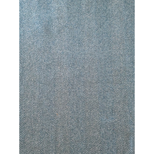 Holland & Sherry wool herringbone fabric - "Quaintrelle" in color way: Jade. Product Code: DE13847 Large Flannel...