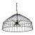 Vintage Monumental Industrial Metal Cage Pendant Light For Sale