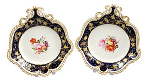 Botanical Serving Dishes, 1825, Set of 2