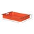 Metal Orange Leather Tray For Sale - Image 7 of 12
