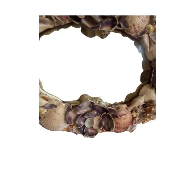 Vintage Sea Shell Wall Mirror, Circa 1960’s For Sale In Philadelphia - Image 6 of 7