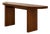 Oval Console Table in Walnut, 1980s For Sale