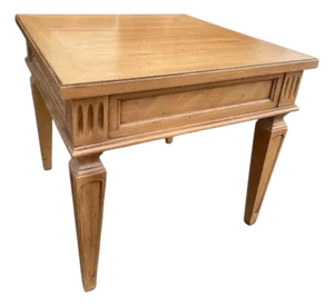 Thomasville Neoclassical Pecan Wood Side Table - Signed and Dated 1968