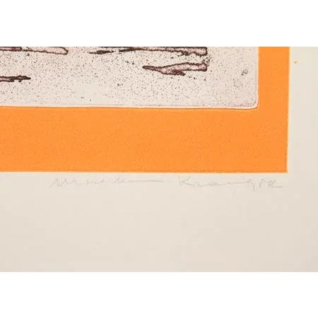 Artist: Mireille Kramer, Egyptian/American (1932 - ) Title: Miscellaneous III Year: circa 1980 Medium: Aquatint Etching,...