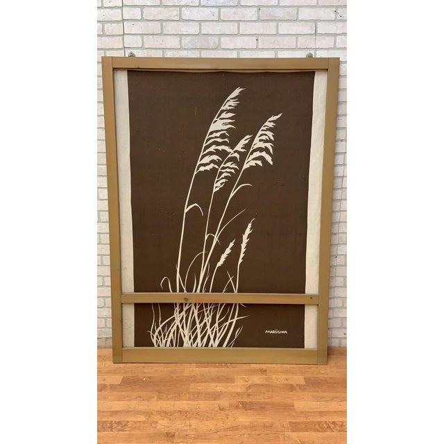 Vintage Marushka Canvas Art Print Fabric Framed Panels - Set of 4 For Sale - Image 4 of 11