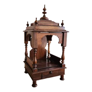 Antique 19th Century Large Hindu Pooja Mandir Rosewood Temple