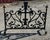 Antique, artisan made, wrought iron, arts & crafts style fireplace screen. Estate find from an old church or Christian...