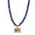 Metal Love You Enamel Heart Pendant Blue Choker Necklace For Sale - Image 7 of 10