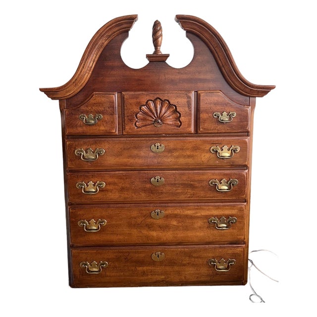 Vintage Finds Dark Brown Wood Dresser For Sale