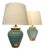 1930s Art Deco Table Lamps With Teal Finish, Unknown - a Pair For Sale