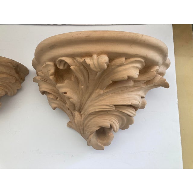 Michael Taylor Acanthus Leaf Wall Brackets Natural - A Pair For Sale In Los Angeles - Image 6 of 9