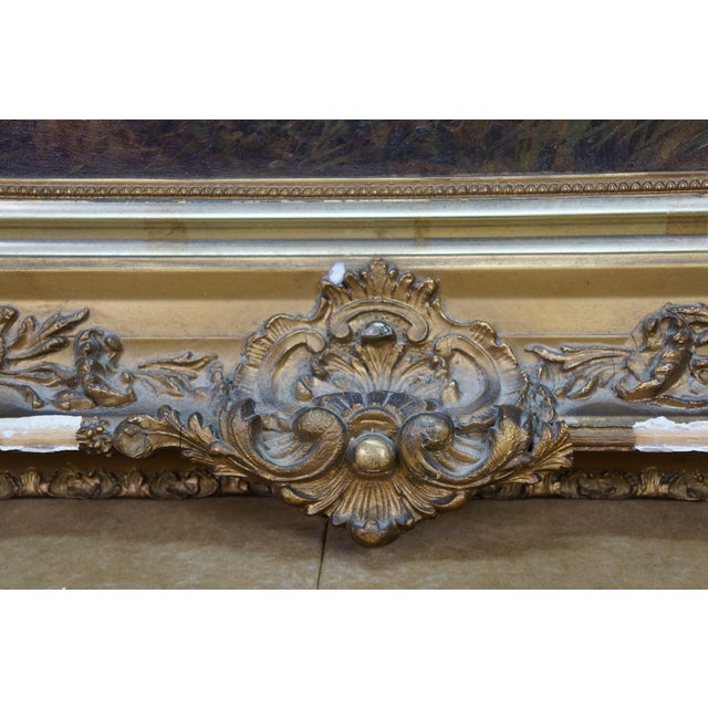 Antique 1906 Henry Maidment Pastoral Country Landscape Oil Painting 32" For Sale - Image 10 of 13