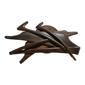 Albert Paley 1994 "Medallion" Paperweight in Blackened Steel with Bronzed Patina