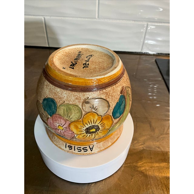 Mid 20th Century Deruta Cachepot Majolica Lagiara Hand Painted Floral ...