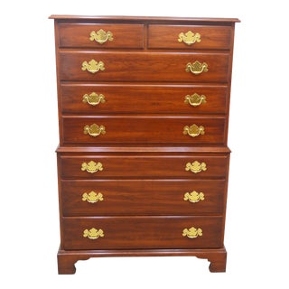 Henkel Harris Cherry Chest on Chest For Sale