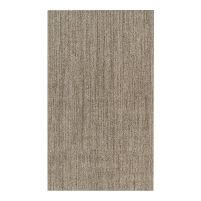 Rug & Kilim’s Oversized Modern Textural Rug With Beige and Gray Striae - 10x17 For Sale