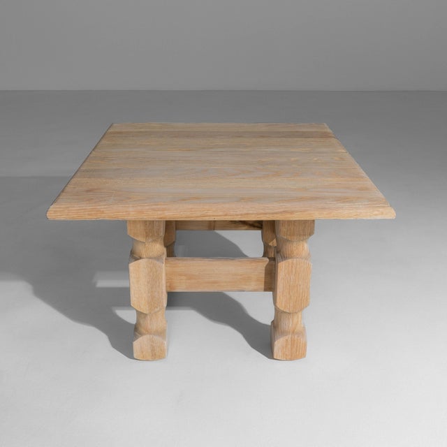 1970s French Brutalist Oak Coffee Table For Sale - Image 13 of 18