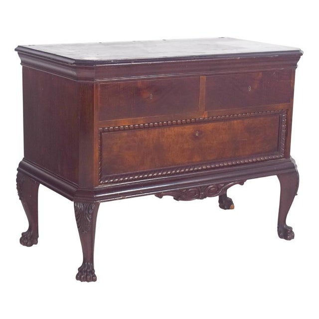 Brown Antique Portuguese Half Chest of Drawers, 1890s For Sale - Image 8 of 8