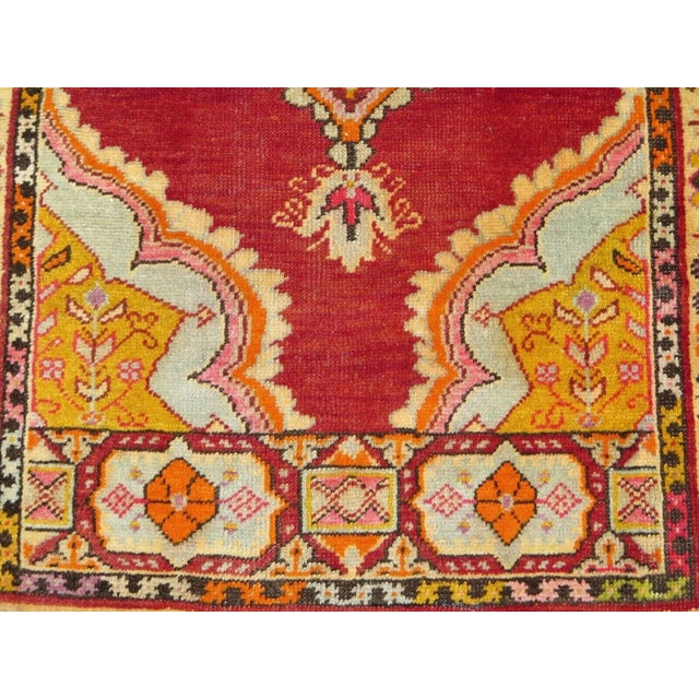 Orange Vintage Turkish Area Rug - 36" X 68" For Sale - Image 8 of 11