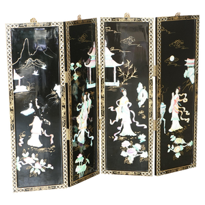 Chinese Soapstone Folding Screen Room Divider, 1920s