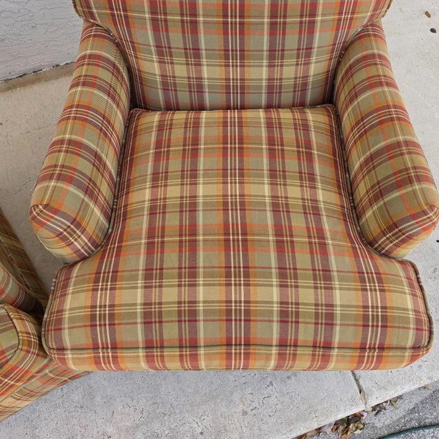 French Country Century Furniture English Library Reading Lounge Armchair For Sale - Image 3 of 8