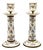 Louis XVI Revival Porcelain Candlesticks with Floral Garlands and Gilt Metal Mounts in the style of Sèvres, 1890s, Set of 2 For Sale