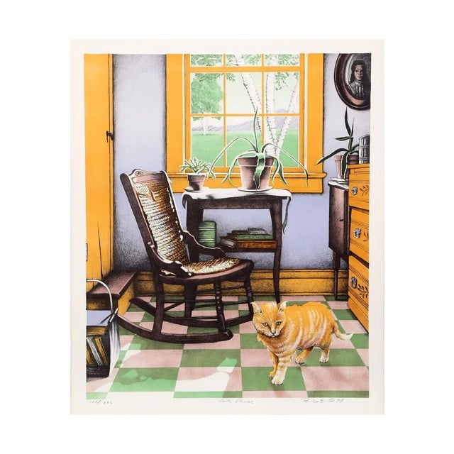 R. Grote "Cat Paws" Lithograph For Sale