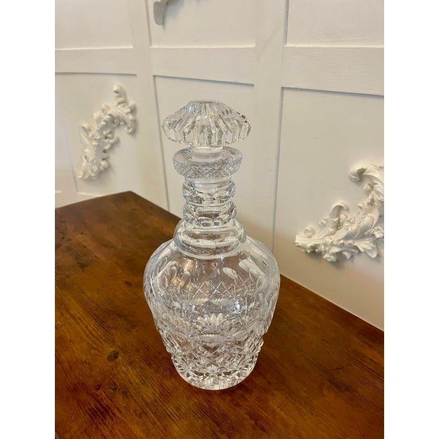 Outstanding quality antique Victorian cut glass decanter having an outstanding quality cut glass decanter with the...