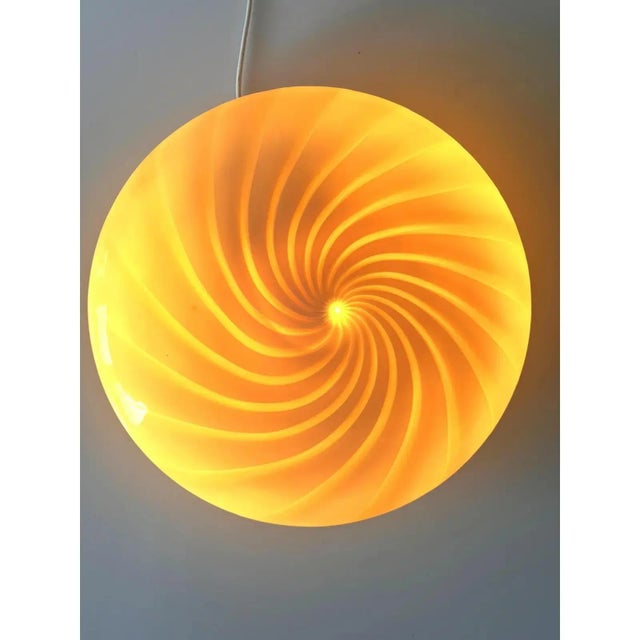 Early 21st Century Milky-White and Beige Swirls Murano Glass Flush Mount by Simoeng For Sale - Image 5 of 9
