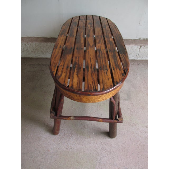 Wood 1970s Vintage Adirondack Style Coffee Table For Sale - Image 7 of 11
