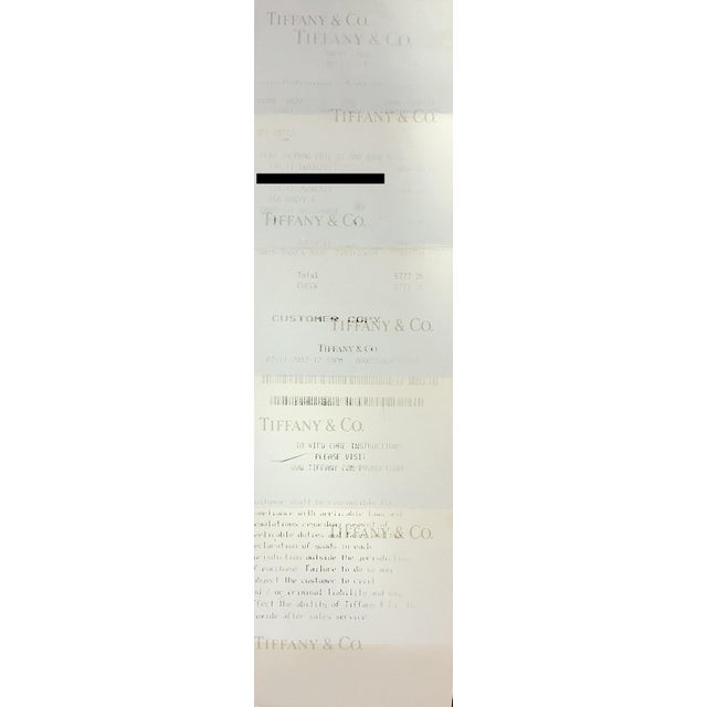 Silver Tiffany & Co. Platinum Forever 7-Stone Half Circle Diamond Band Ring 0.57cts, Size 5.5 For Sale - Image 8 of 8