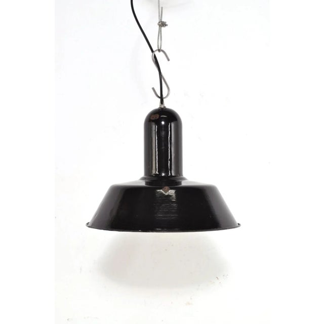 Vintage Enamel Pendant Lamp, 1950s For Sale - Image 4 of 6