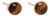 Tiger's Eye Bezel Studs Earrings, 14k Yellow Gold, Length 4.9 Mm For Sale