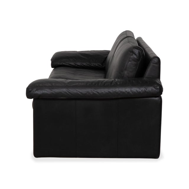 Black Leather Conseta Two-Seater Sofa from COR For Sale - Image 10 of 11