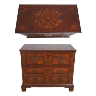 Maitland Smith Italian Neoclassical Style Inlaid Chest For Sale