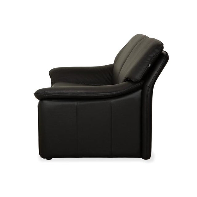 Atlanta 2-Seater Sofa in Black Leather from Lauser For Sale - Image 13 of 14