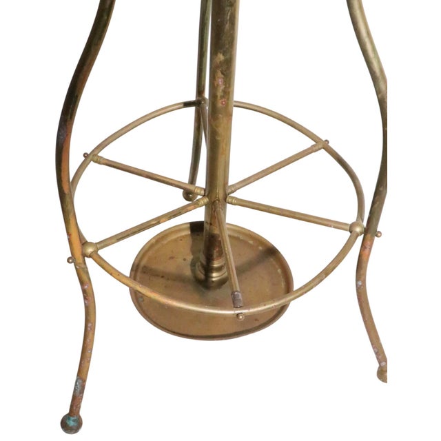 Metal Vintage Brass Coat Rack Umbrella Stand For Sale - Image 7 of 13