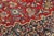 Kashan Rug 9'8'' X 12'9'' Red Wool Vintage Traditional Hand-Knotted Carpet For Sale - Image 4 of 12