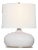 Thomas O'Brien by Visual Comfort Signature Olinda 17" Low Table Lamp in Crackled Ivory with Linen Shade For Sale