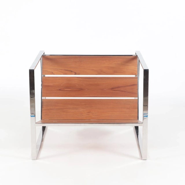 Tee" Solid Teak Indoor and Outdoor Club Chair designed by Maximilian Eicke for Max ID NY. One out of three available.