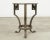 Arturo Pani Neoclassical Greek Key Iron Marble Top Drinks Table For Sale - Image 4 of 18