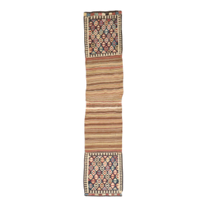 19th Century Zabihi Collection Tribal Caucasian Kilim Textile Rug